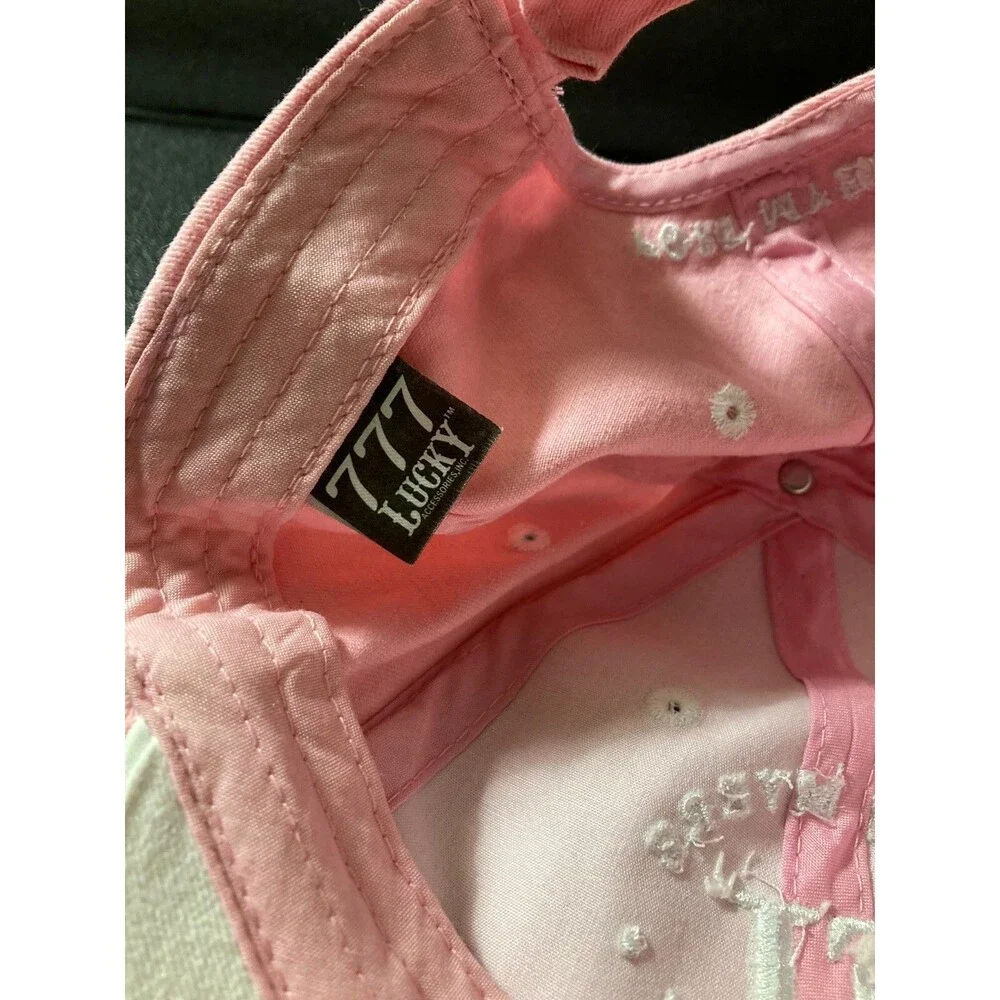 FORT MYERS, FLORIDA SOUVENIR TOURIST BASEBALL CAP HAT PINK/WHITE OSFM - Picture 4 of 4
